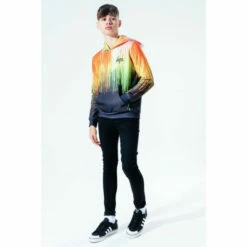 Hype. Kids Multi Rainbow Drips Pullover Hoodie -Hype Shop unnamed file 3110