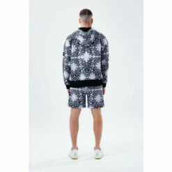 Hype. Mens Black Mono Tile Oversized Hoodie -Hype Shop unnamed file 3120