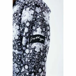 Hype. Mens Black Mono Tile Oversized Hoodie -Hype Shop unnamed file 3122