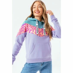 Hype. Purple Cheetah Hoodie