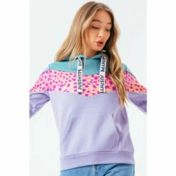 Hype. Purple Cheetah Hoodie -Hype Shop unnamed file 3130