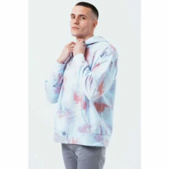Hype. Blue Watercolour Mens Oversized Hoodie
