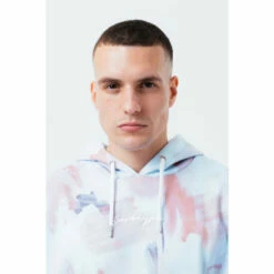 Hype. Blue Watercolour Mens Oversized Hoodie -Hype Shop unnamed file 3167