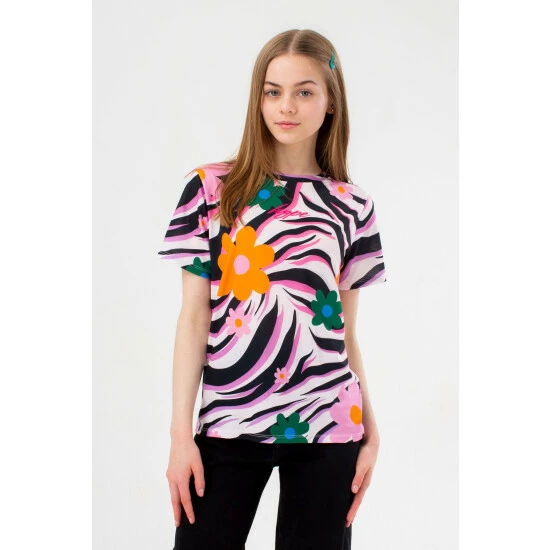 unnamed-file-318.jpg Hype. Girls Pink Zebra Daisy Wave Scribble T-Shirt -Hype Shop unnamed file 318