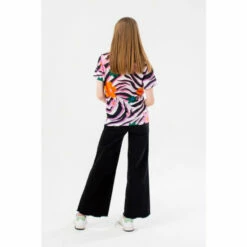 Hype. Girls Pink Zebra Daisy Wave Scribble T-Shirt 3 Hype. Girls Pink Zebra Daisy Wave Scribble T-Shirt -Hype Shop unnamed file 319