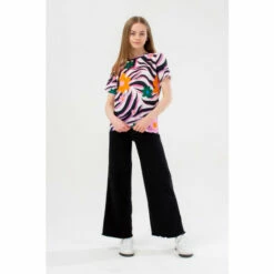 Hype. Girls Pink Zebra Daisy Wave Scribble T-Shirt 4 Hype. Girls Pink Zebra Daisy Wave Scribble T-Shirt -Hype Shop unnamed file 320