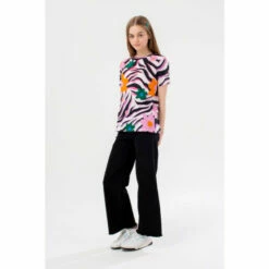 Hype. Girls Pink Zebra Daisy Wave Scribble T-Shirt 5 Hype. Girls Pink Zebra Daisy Wave Scribble T-Shirt -Hype Shop unnamed file 321