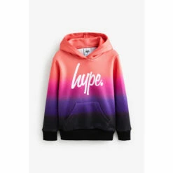 Hype. Girls Pink Fade Script Hoodie -Hype Shop unnamed file 3222