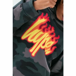 Hype. Green Camo Flame Script Hoodie -Hype Shop unnamed file 3243