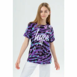 Hype. Purple Funky Zeb-Pard T-Shirt