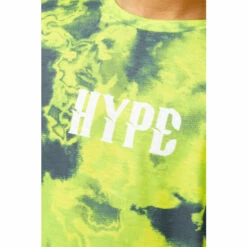 Hype. Boys Lime Green Ink Tie-Dye T-Shirt -Hype Shop unnamed file 340