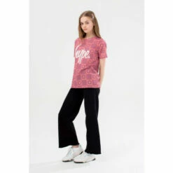 Hype. Girls Purple Daisy Check Script T-Shirt -Hype Shop unnamed file 357