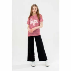 Hype. Girls Purple Daisy Check Script T-Shirt -Hype Shop unnamed file 358