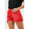 Hype. Womens Red High Waisted Baggy Jersey Shorts -Hype Shop unnamed file 3950