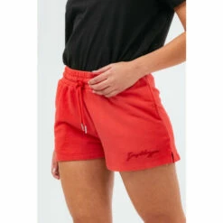 Hype. Womens Red High Waisted Baggy Jersey Shorts