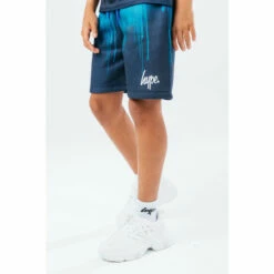 Hype. Kids Navy Blue Drips Shorts