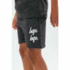 Hype. Kids Dark Grey Double Logo Script Shorts -Hype Shop unnamed file 4062