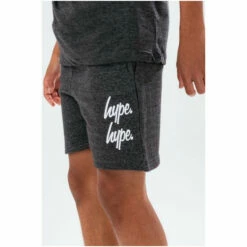 Hype. Kids Dark Grey Double Logo Script Shorts 5 Hype. Kids Dark Grey Double Logo Script Shorts -Hype Shop unnamed file 4065