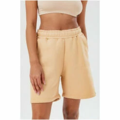 Hype. Hazelnut Brown Label Shorts -Hype Shop unnamed file 4070