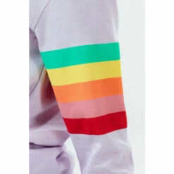 Hype. Girls Lilac Rainbow Sleeve Long Sleeve T-Shirt -Hype Shop unnamed file 41