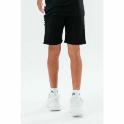 Hype. Black Side Script Shorts -Hype Shop unnamed file 4109