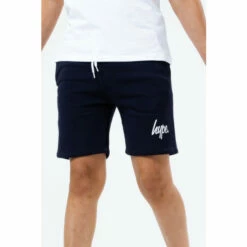 Hype. Navy Blue Script Drawstring Kids Shorts 4 Hype. Navy Blue Script Drawstring Kids Shorts -Hype Shop unnamed file 4113