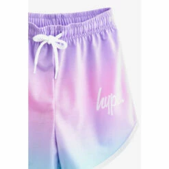Hype. Girls Lilac Purple Fade Script Runner Shorts -Hype Shop unnamed file 4184