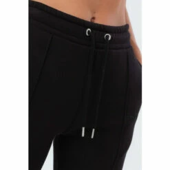 Hype. Womens Black Exposed Overlock Justhype Joggers -Hype Shop unnamed file 4211