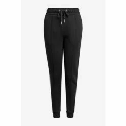 Hype. Womens Black Exposed Overlock Justhype Joggers -Hype Shop unnamed file 4213