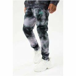 Hype. Boys Grey Acid Wash Script Joggers -Hype Shop unnamed file 4218