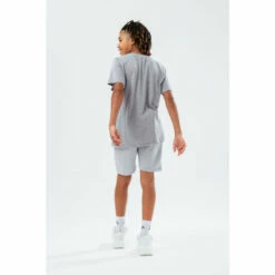 Hype. Grey Double Logo Script Kids T-Shirt -Hype Shop unnamed file 422