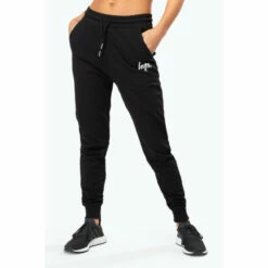 Hype. Black & White Script Women's Joggers