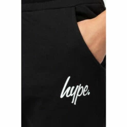 Hype. Black & White Script Women's Joggers -Hype Shop unnamed file 4242