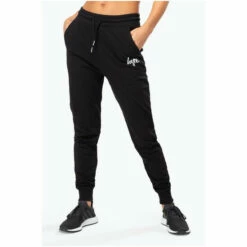 Hype. Black & White Script Women's Joggers -Hype Shop unnamed file 4243