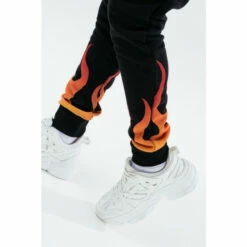 Hype. Black Flame Cuff Joggers -Hype Shop unnamed file 4266