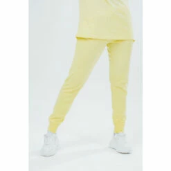 Hype. Womens Yellow Washed Scribble Logo Joggers