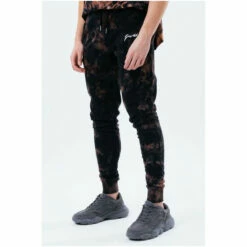 Hype. Mens Black Multi Dark Acid Wash Joggers -Hype Shop unnamed file 4327