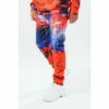 Hype. Red Britain Spray Joggers -Hype Shop unnamed file 4389