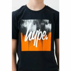 Hype. Blue Orange Drips Square T-Shirt -Hype Shop unnamed file 443