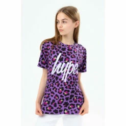 Hype. Purple Funk Leopard T-Shirt