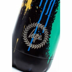 Hype Black Multi Coloured Graffiti Drip Metal Water Bottle -Hype Shop unnamed file 4475