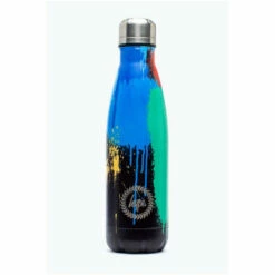 Hype Black Multi Coloured Graffiti Drip Metal Water Bottle -Hype Shop unnamed file 4477