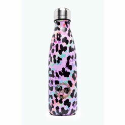 Hype. Purple Rainbow Leopard Crest Water Bottle