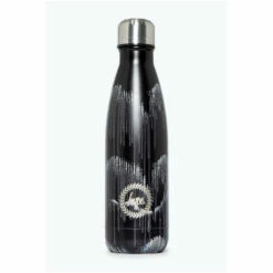 Hype. Black Mono Static Wave Metal Bottle