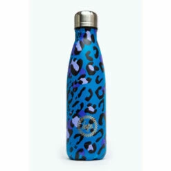 Hype. Blue Leopard Metal Reusable Bottle