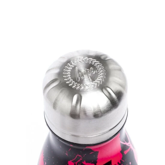 unnamed-file-4535.jpg Hype. Black Pink Splat Crest Water Bottle -Hype Shop unnamed file 4535