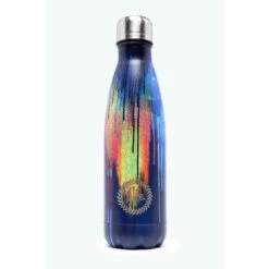 Hype. Navy Watercolour Drips Crest Water Bottle