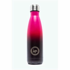 Hype. Pink Black Fade Crest Water Bottle -Hype Shop unnamed file 4566