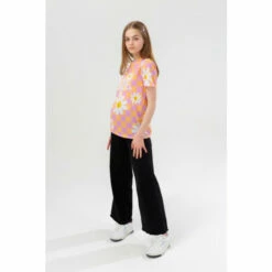 Hype Girls Pink Smiley Daisy Script T-Shirt -Hype Shop unnamed file 457