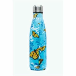 Hype. Blue Tie Dye Butterfly Metal Water Bottle -Hype Shop unnamed file 4621